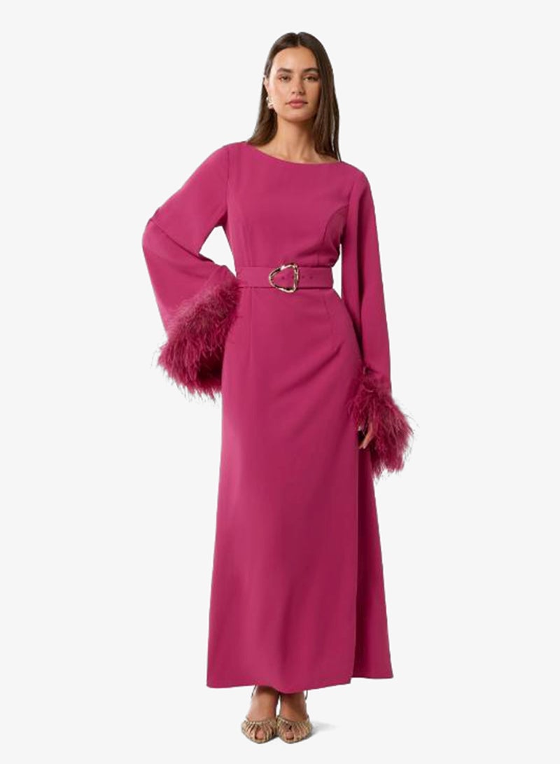forever new Amy Feather Flared Sleeve Maxi Dress - Image 1