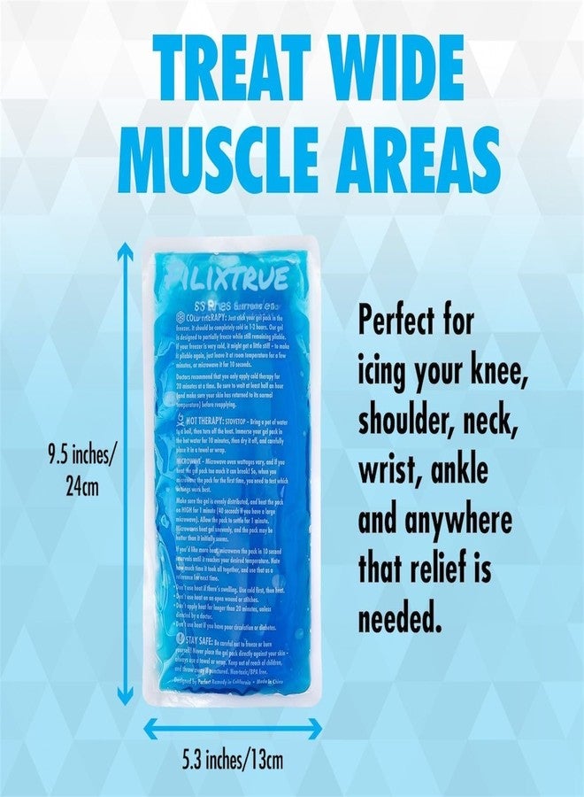 FILIXTRUE Reusable Hot and Cold Ice Pack for Pain Relief Soft and Flexible Gel for Injuries and Pain Relief | Cold Ice Gel Pack for Shoulders, Knee, Back, Neck, (Blue) - Image 2