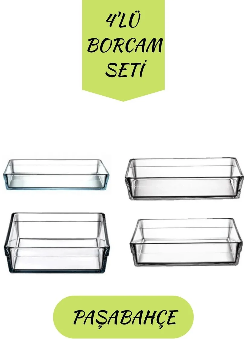 Paşabahçe Premium Borcam Set - 4 Piece Borcam Set Special Series 59049 Premium