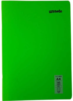 Text Neon A4 40 Sheets Plastic Cover Notebook