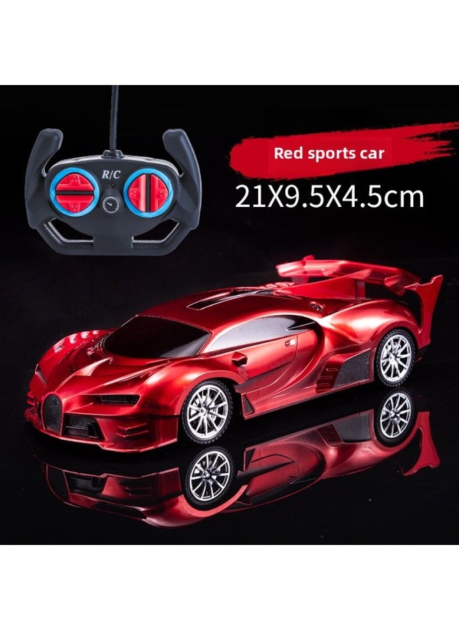 Realistic Remote Control Racing Car Children's Electric Toy Car Rechargeable Off-road Jeep Four-wheel Drive Model 1 18-Color:Cloth Brilliant Red Gift Box Edition-Proportion:Normal Battery Version Without Battery  - Image 1