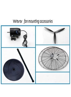Wtrtr Wtrtr 26 Inch Industrial High Power Fan,230W,Oscillating Exhaust Fan, Mechanical Floor Fans Heavy Duty Industrial With 3 Speed for Warehouse Open-Air Restaurant And Factory  - Image 3