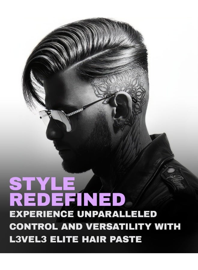 L3 معجون المستوى 3 - تثبيت طويل الأمد - يحسن قوة وحجم الشعر - يحمي من تلف الشعر - منتج تصفيف للرجال من المستوى الثالث (150 مل، معجون) - Image 3