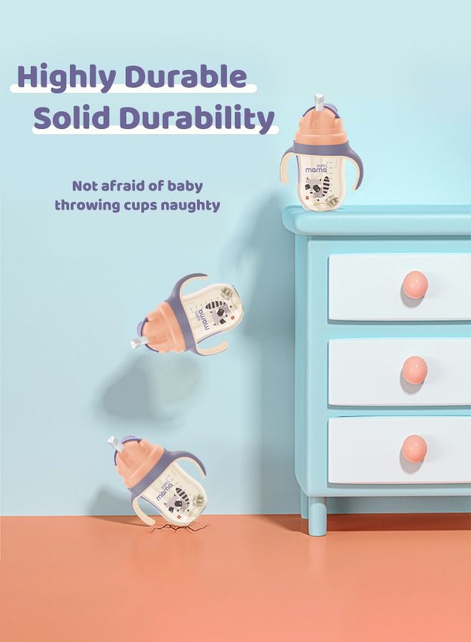 SUPERMAMA PPSU Baby Sippy Cup Boys and Girls Toddler Straw Cups Kids Water Bottle Spill Proof for School Outdoor Or Indoor BPA Free Easy To Hold 266ml - Image 5