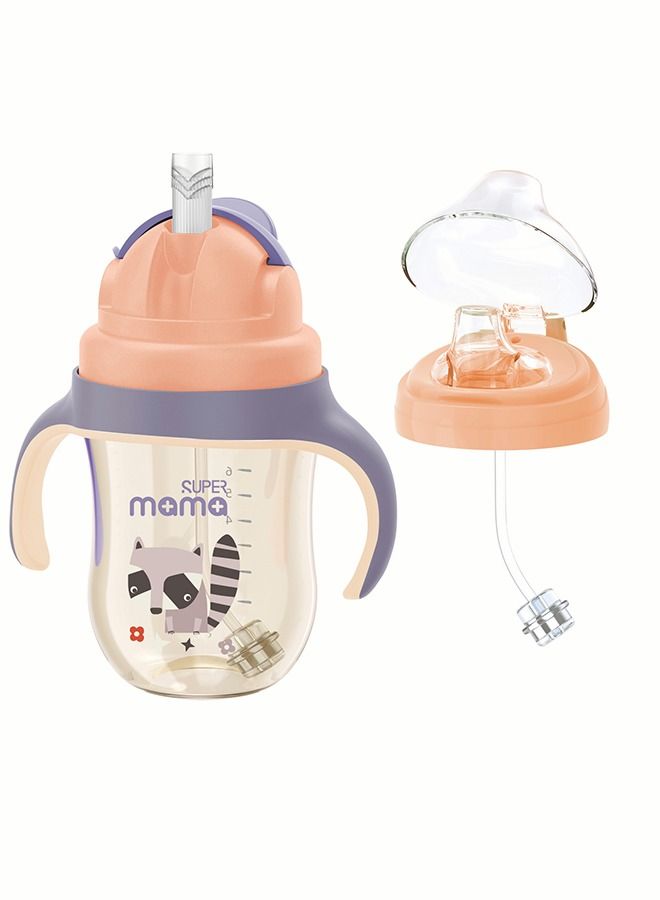 SUPERMAMA PPSU Baby Sippy Cup Boys and Girls Toddler Straw Cups Kids Water Bottle Spill Proof for School Outdoor Or Indoor BPA Free Easy To Hold 266ml - Image 1