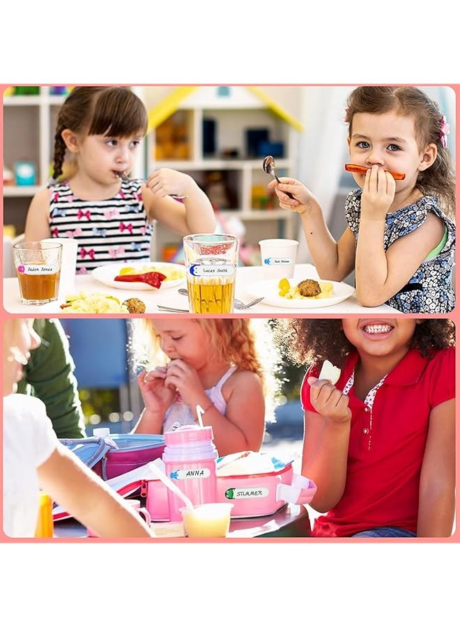 إيروريكس 80 قطعة من ملصقات زجاجات الأطفال المقاومة للماء والمغلفة ذاتيًا للأطفال: مثالية للحضانة والمدرسة وتنظيم المنزل مع طبعات حيوانات كرتونية - Image 5