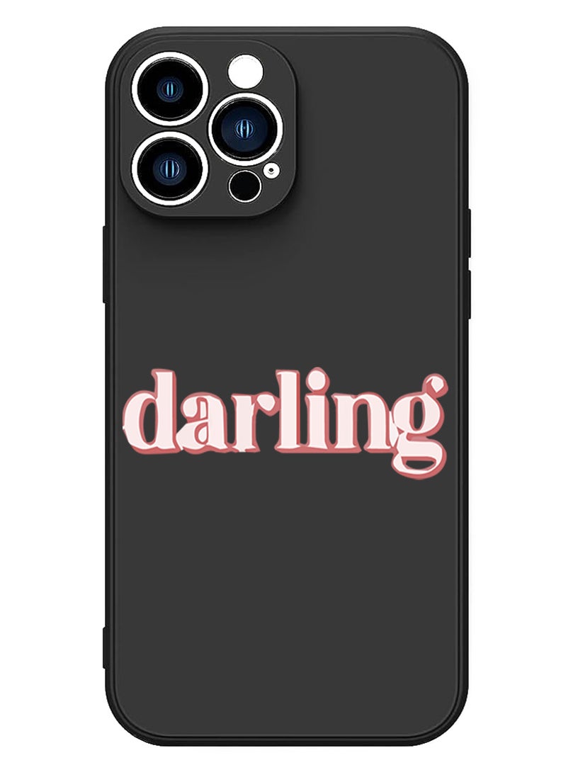 Theodor Protective Slim Fit Case Liquid Silicone Cover with Full Body Protection Anti-Scratch Shockproof Case For iPhone 15 Pro Black - Darling - Image 1