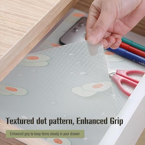 REWOP Fridge Mats, Kitchen Mat EVA Food Grade Multipurpose Washable Anti Slip Mat/Sheet for Fridge, Shelf Liners for Kitchen Shelves, Table, Drawer mat (300 * 45 cm) (Avocado) - Image 5