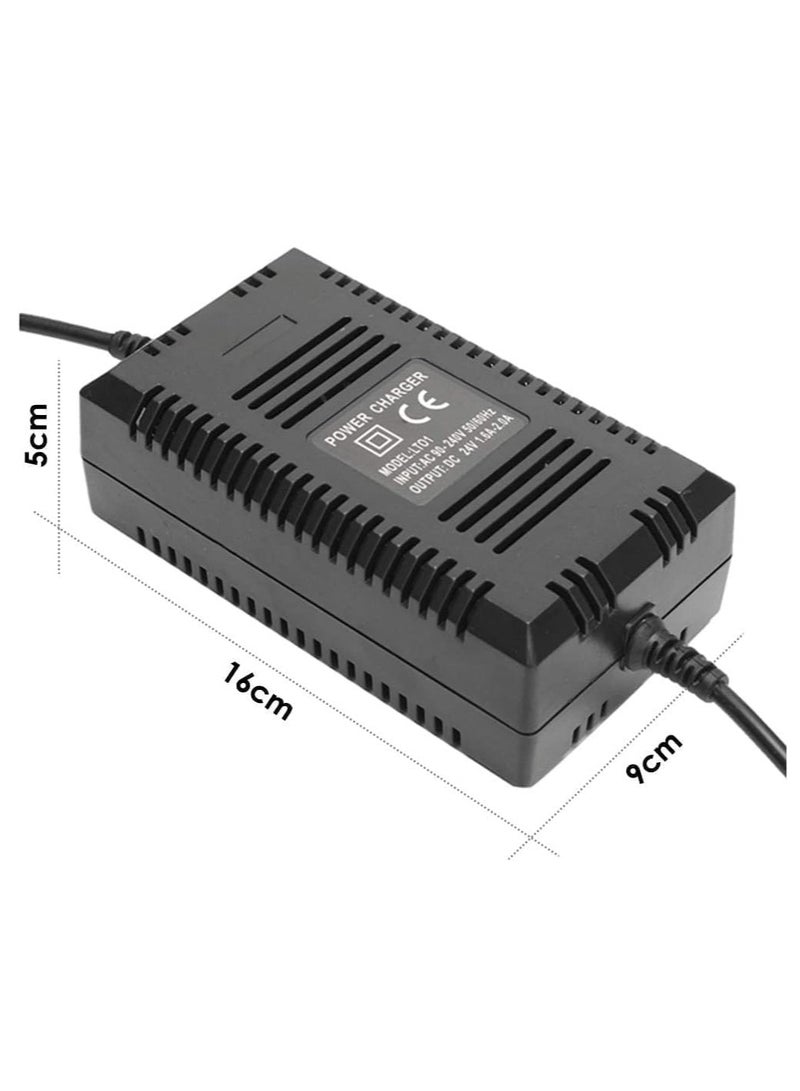TIGER New 24V 2A Power Charger for Electric Scooter – Universal Power Supply Adapter with Three Port Inline Female Connector – Fast Charging Replacement Charger for E-Scooters, Hoverboards, Mobility Scooters & More – Compact & Safe Design - Image 2