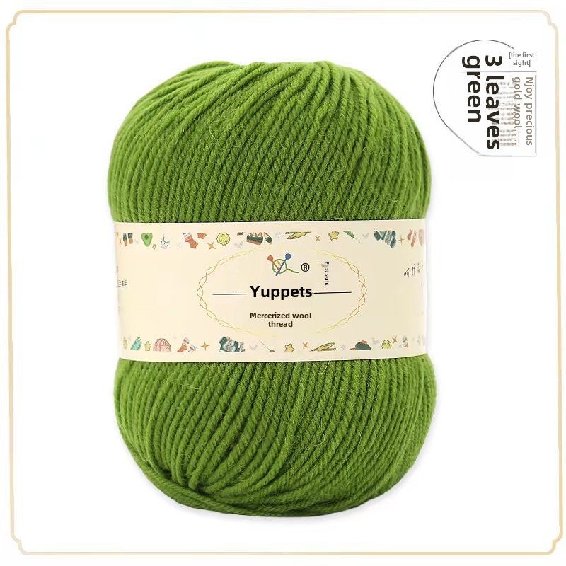 Wool Yarn Bundle DIY Knitting Crochet Scarf Sweater 37 leaf green
