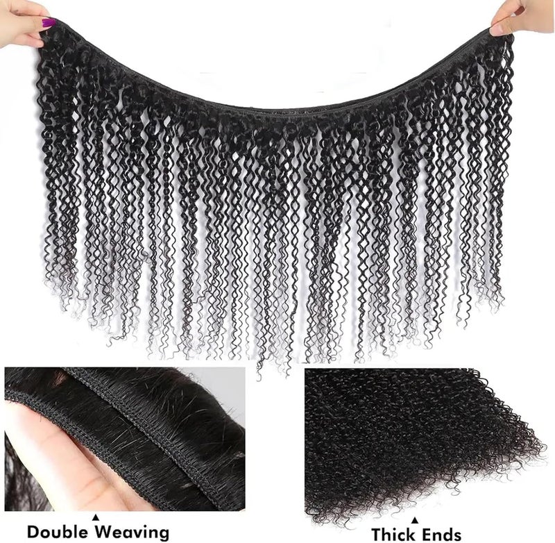 Selina Hair 10A Curly Human Hair Bundles 10 Inch Single Bundle 100g/ Pack 100% Unprocessed Brazilian Virgin Hair Extensions for Women Quick Weave Natural Black Color - Image 4