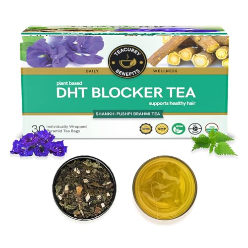 TEACURRY DHT Blocker Tea (1 Month Pack | 30 Tea Bags) - Helps with Hair Growth, Shine, Repair & Strength - Image 1