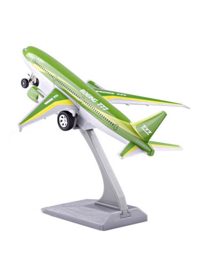 Color Perot Alloy Space Shuttle Model Airbus A380 Boeing 777 C919 Acousto-optic Toy Ornaments-Color:7 Inch 777 Green  - Image 1
