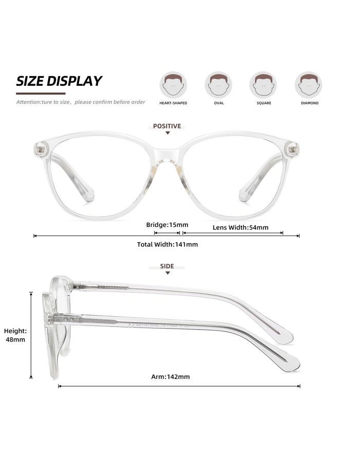 MEETSUN Blue Light Blocking Glasses for Women Cat Eye Blue Light Glasses TR Frame Anti Eyestrain UV Glare Computer Gaming Eyeglasses(Clear Frame) - Image 5