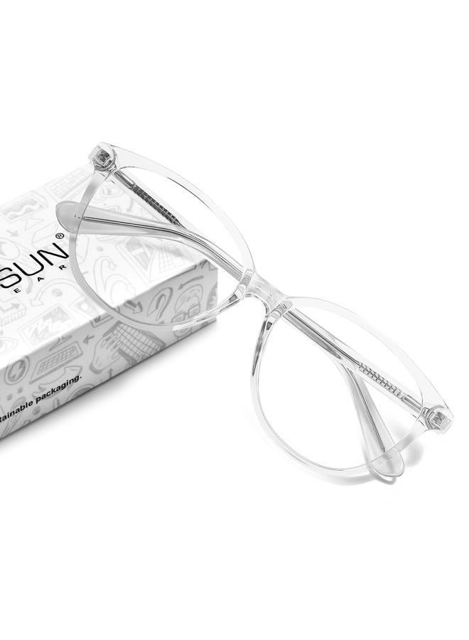 MEETSUN Blue Light Blocking Glasses for Women Cat Eye Blue Light Glasses TR Frame Anti Eyestrain UV Glare Computer Gaming Eyeglasses(Clear Frame) - Image 2