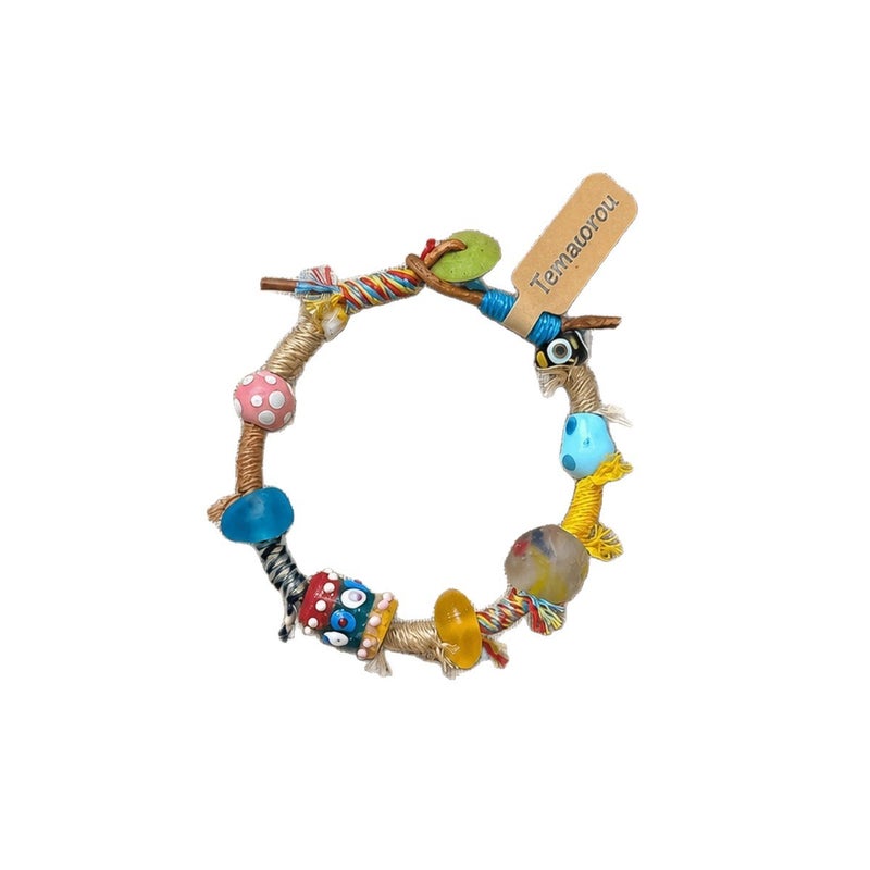 Retro Handwoven Multicolor Beaded Bracelet - Image 5