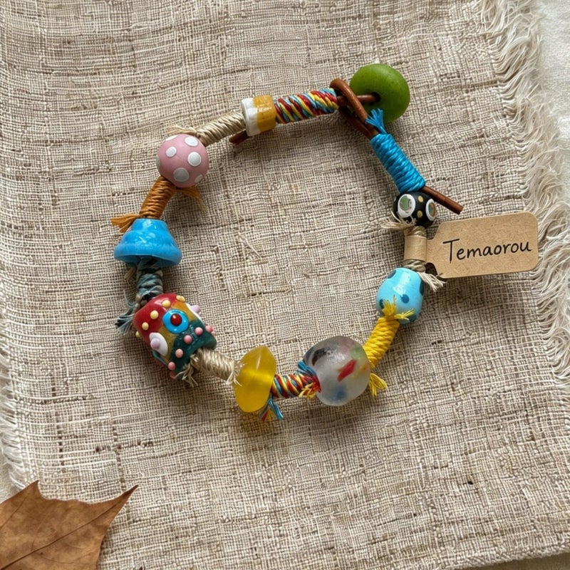 Retro Handwoven Multicolor Beaded Bracelet - Image 2