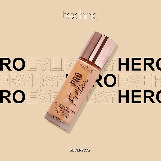 Technic Pro Filter Multi Use Complexion Enhancer Primer Illuminator and Highlighter Face Serum for a Flawless Finish Medium Cool - Image 2