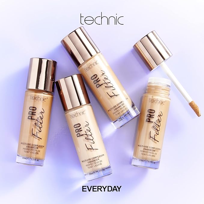 Technic Pro Filter Multi Use Complexion Enhancer Primer Illuminator and Highlighter Face Serum for a Flawless Finish Medium Cool - Image 5