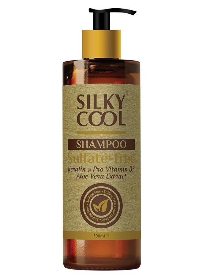 Silky Cool Sulfate-free With Keratin, Pro Vitamin B5, And Aloe Vera Extract Shampoo 500 ml