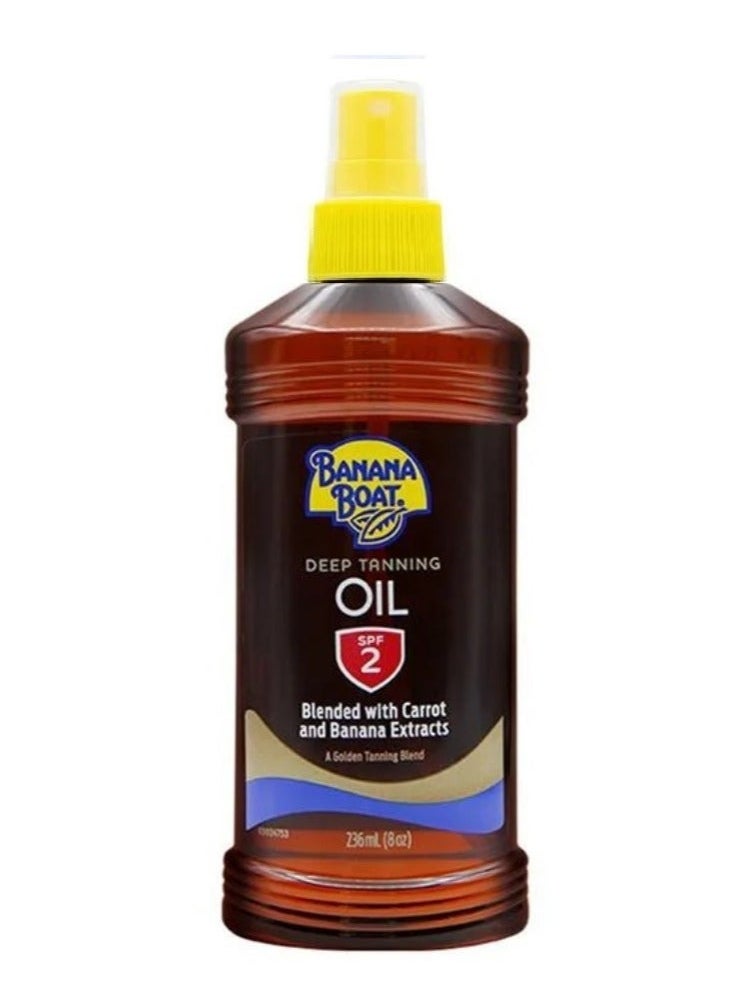 BANANA BOAT BANANA BOAT Deep Tanning Oil Spray SPF 2 Blended with Carrot and Banana Extracts - 236 ml  - Image 1