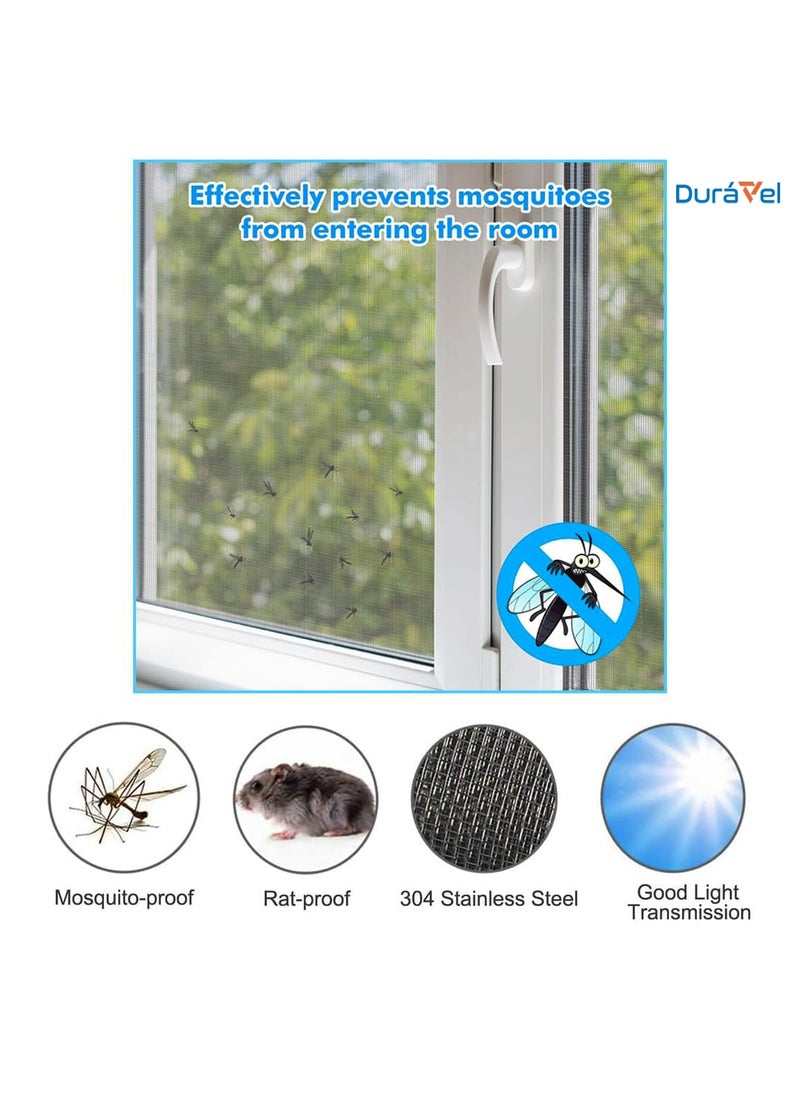 Duravel - Duravel Aluminium Insect Screen Mesh Fine Mesh Netting, Fly Net for Windows Doors and Patio Screens, Premium Pet Screen (5 METER, 3 Feet) - Image 1