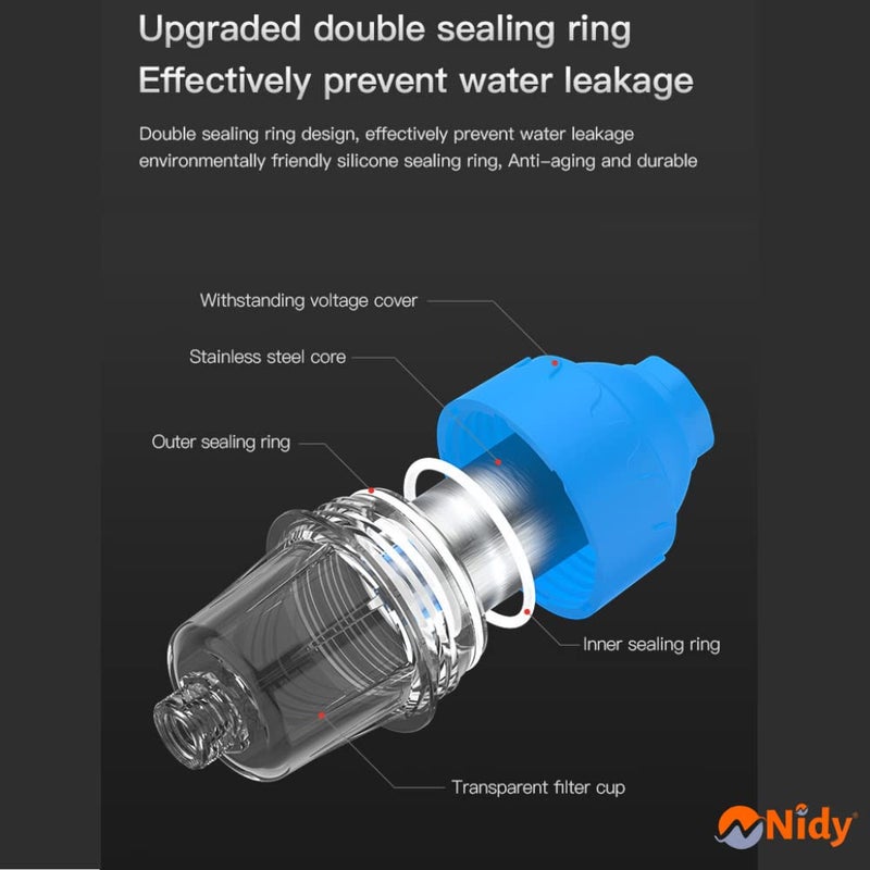 Nidy ® Stainless Steel Filter Element Replacement for Standard Whole House Water Filter System (Water Heater Sediment Stainless Steel Element Filtration Accuracy: 40-50 Microns) - Image 1