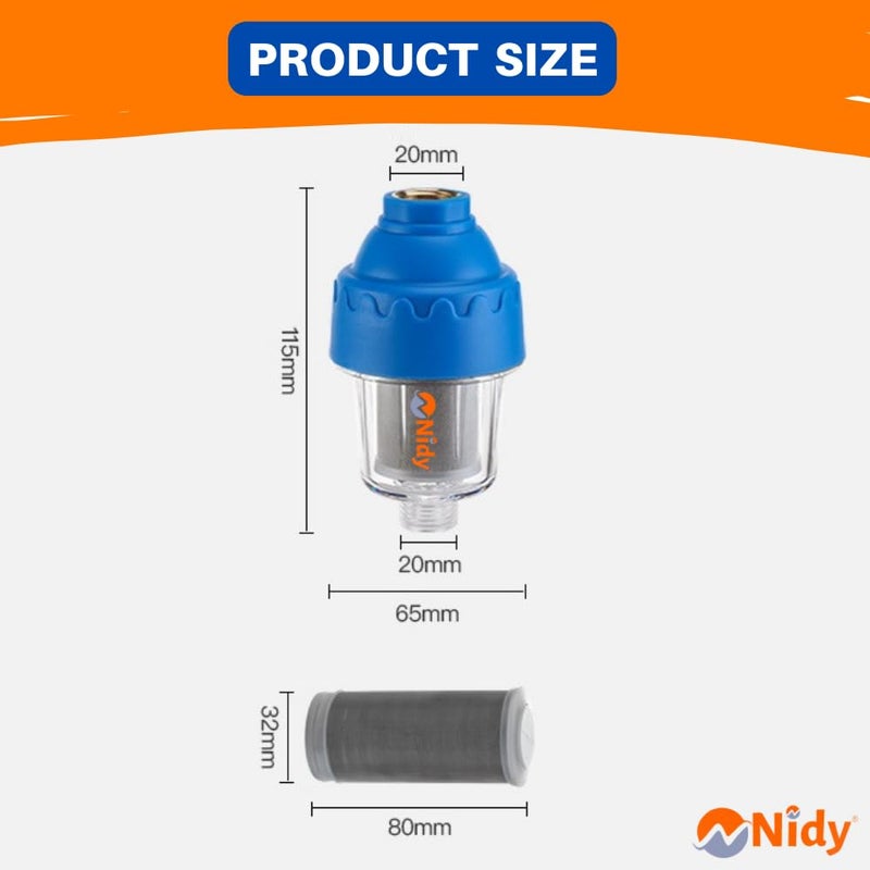 Nidy ® Stainless Steel Filter Element Replacement for Standard Whole House Water Filter System (Water Heater Sediment Stainless Steel Element Filtration Accuracy: 40-50 Microns) - Image 2