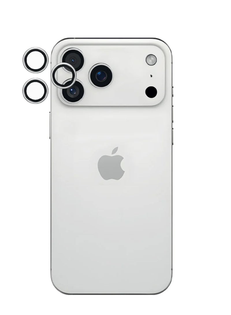 ولديك واقي عدسة كاميرا iPhone 17 Pro وPro Max زجاج مقوى عالي الوضوح 9H مقاوم للخدش مع حواف ألومنيوم غطاء معدني فردي مناسب للاستخدام اليومي والهدية - Image 3