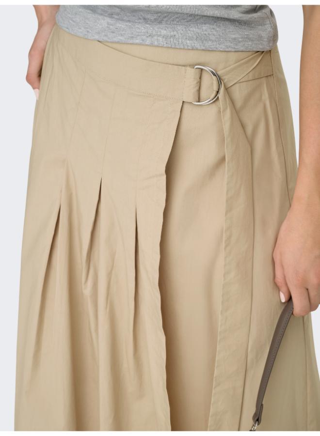 ONLY Onlevike Long Wrap Pleat Skirt - Image 4