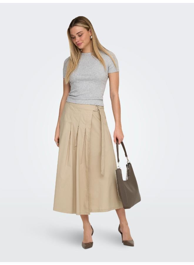 ONLY Onlevike Long Wrap Pleat Skirt - Image 5