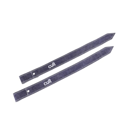 Cult Weightlifting Straps – Dual Layer Leather with Adjustable Loop & Padded Grip – Strong Support, Non-Slip, Durable Wrist Straps for Heavy Lifting, Powerlifting, Deadlifts, Gym Training – Blue - Image 1