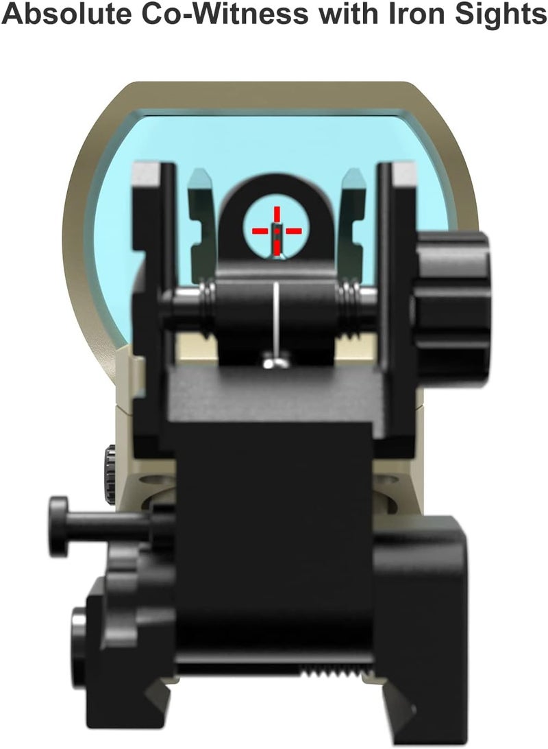 Feyachi Reflex Sight, Multiple Reticle System Red Dot Sight with Picatinny Rail Mount, Absolute Co-Witness - Image 5
