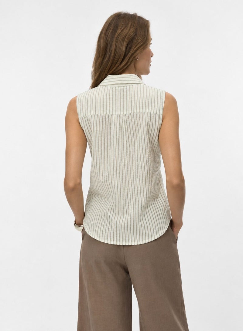 VERO MODA Women's VMMICAH Sleeveless Shoulder Detail Shirt Top - Image 2