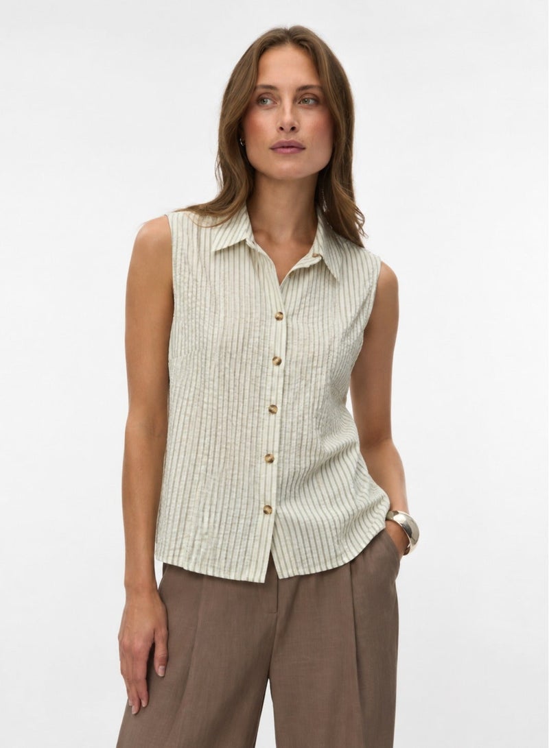 VERO MODA Women's VMMICAH Sleeveless Shoulder Detail Shirt Top - Image 4