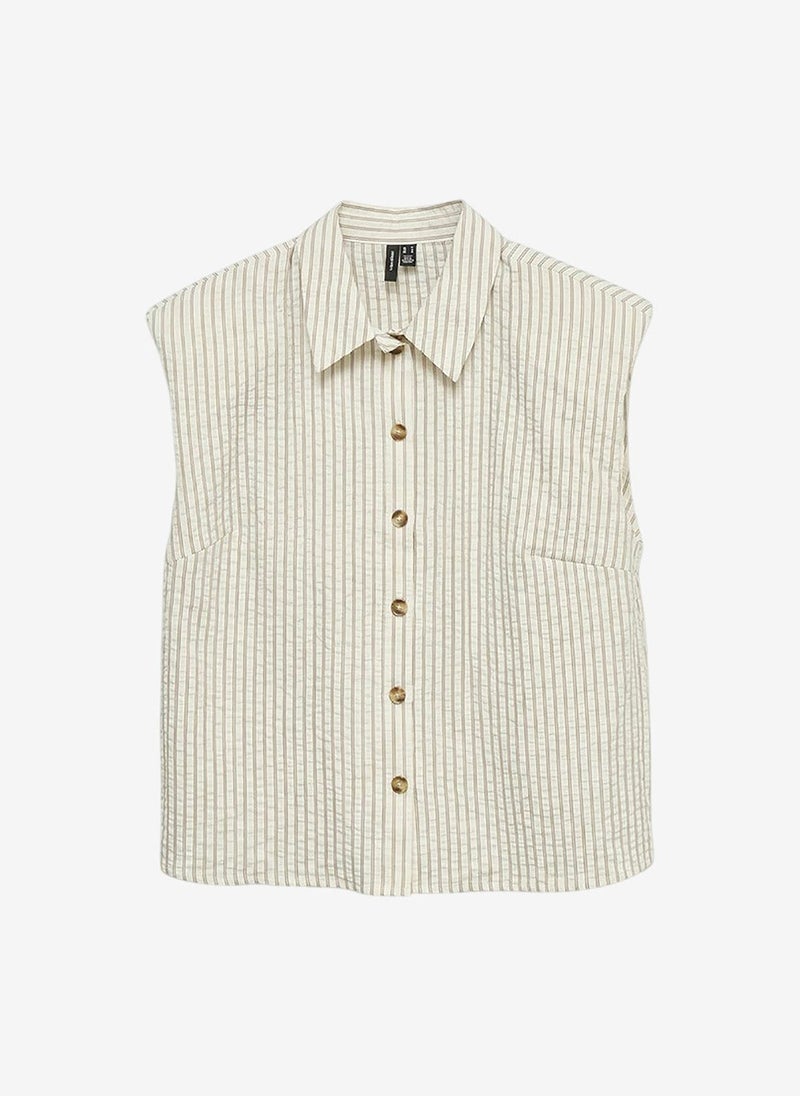 VERO MODA Women's VMMICAH Sleeveless Shoulder Detail Shirt Top - Image 5