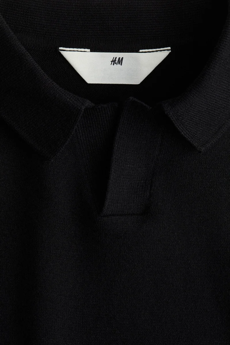 H&M Fine-knit polo shirt