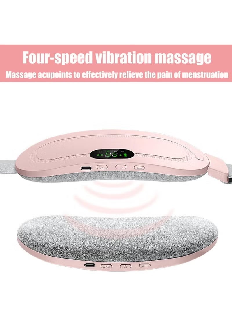 MOSH Portable Cordless Heating Pad for Period Cramps Relief, Rechargeable Electric Heat Belt with 3 Adjustable Heat Levels and 4 Vibration Modes, Perfect Gift for Women and Girls, Pink - Image 4