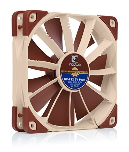 Noctua NF-F12 5V PWM, Premium Quiet Fan with USB Power Adaptor Cable, 4-Pin, 5V Version (120mm, Brown) - Image 4