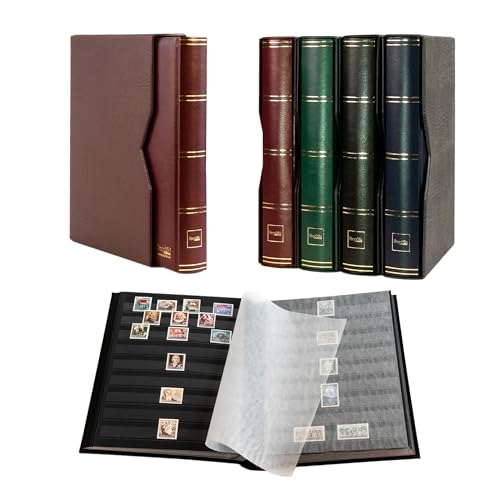 Prophila Collection Prophila stockbook 60 Black Sides Padded with slipcase red - Image 1