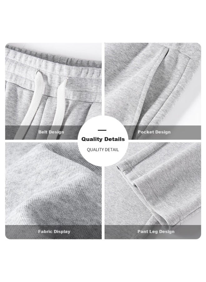 Geniolamode Semir Group Men's Straight Casual Pants Spring Loose Wide-leg Draped Sports Trousers Light Gray L