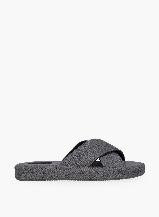 Le Confort Men Cross Strap Bedroom Slippers