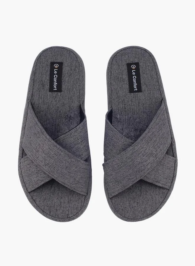 Le Confort Men Cross Strap Bedroom Slippers
