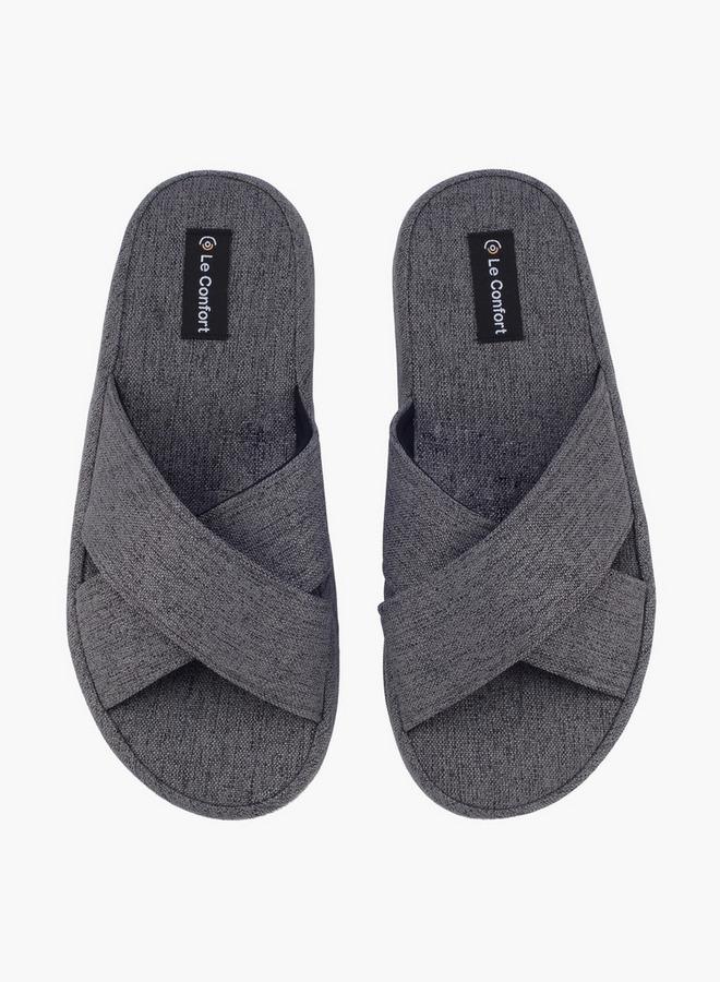 Le Confort Men Cross Strap Bedroom Slippers - Image 2