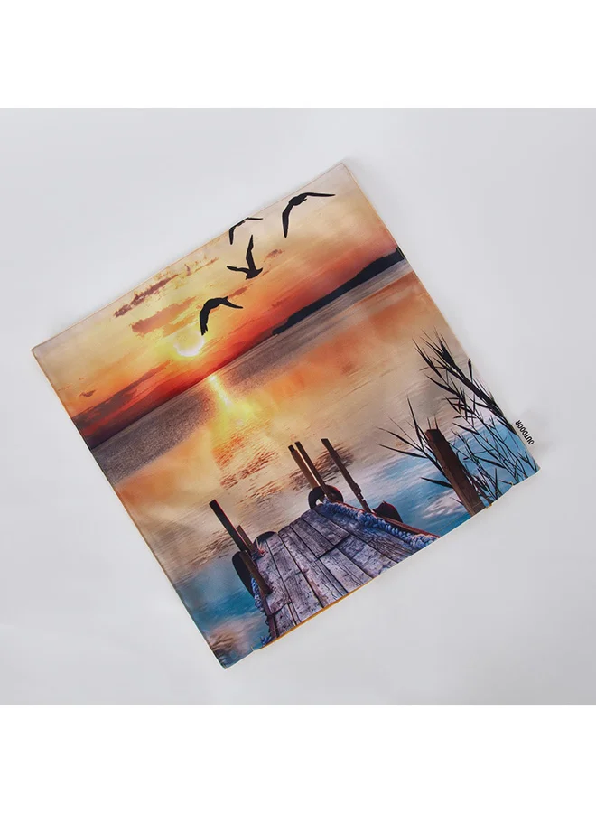 هوم بوكس Sunset Printed Outdoor Cushion Cover 45 x 45 cm