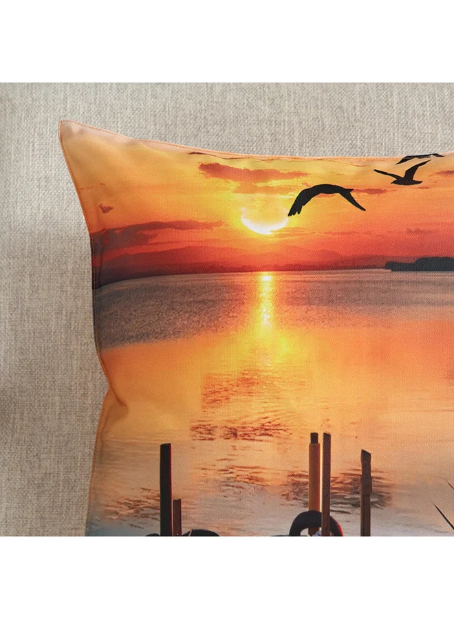 هوم بوكس Sunset Printed Outdoor Cushion Cover 45 x 45 cm