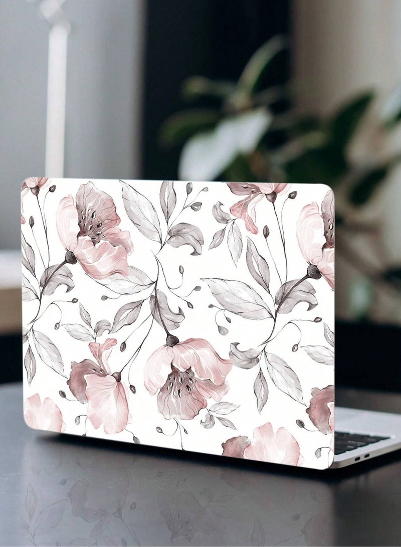 15 inch laptop sticker with floral pattern, one piece for a unique style that can be used on the keyboard or the back screen of the laptop  - Image 1