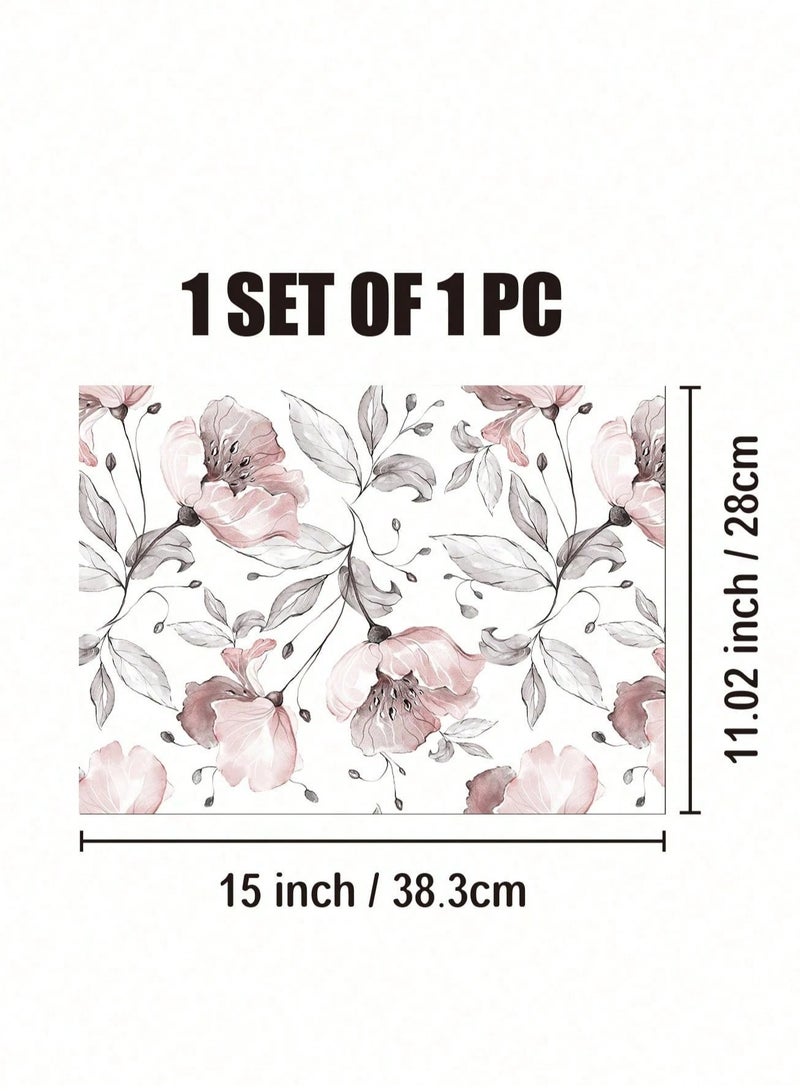 15 inch laptop sticker with floral pattern, one piece for a unique style that can be used on the keyboard or the back screen of the laptop  - Image 3