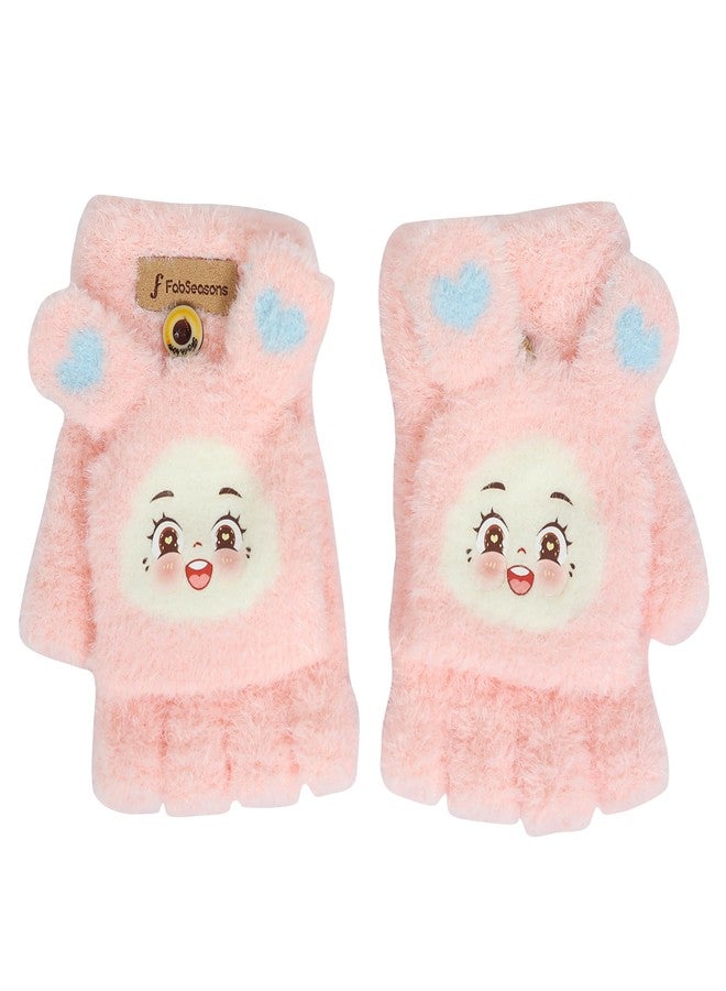 FabSeasons Warm Fingerless Gloves for Toddler & Baby (1-2 Years) - Soft Knitted Acrylic Open-Finger Hand Mitts - Essential Winter Accessory for Grasping & Play (Boys & Girls) - Image 1