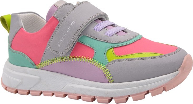 Kids A More Veronica Single Velcro Girls Sneakers Light Grey10  - Image 1